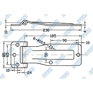Container and mechanical vehicles two side door hinge 01147