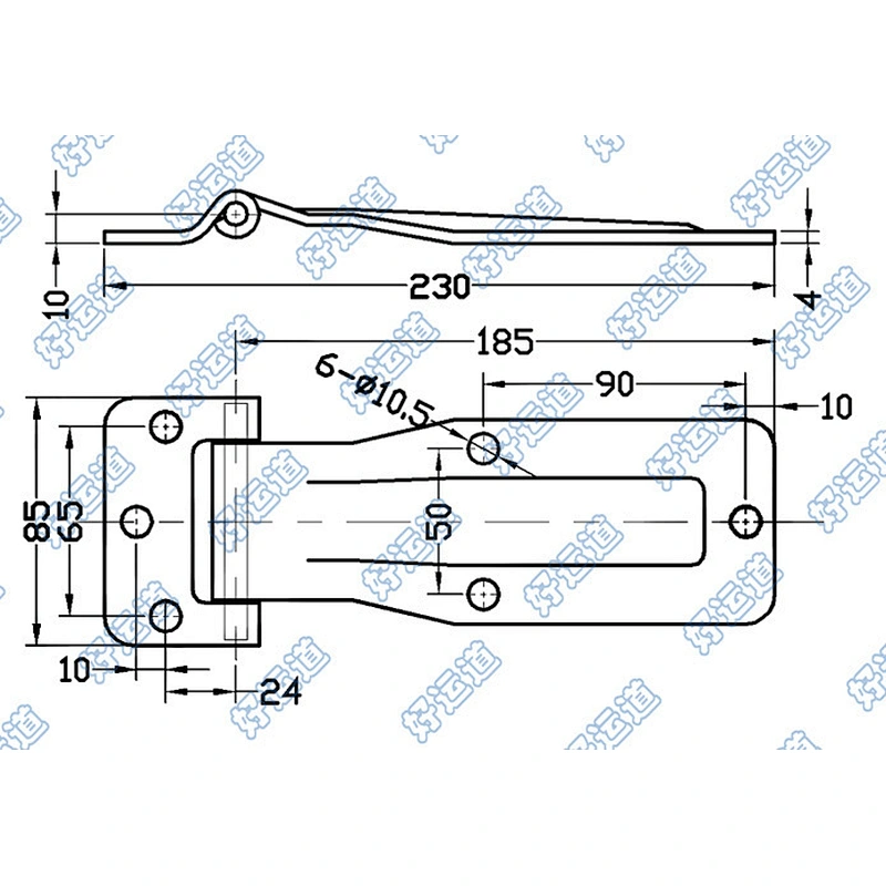 Container and mechanical vehicles two side door hinge 01147
