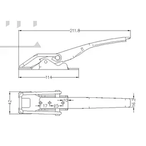 Van trailer parts over center tailboard fastener 03196