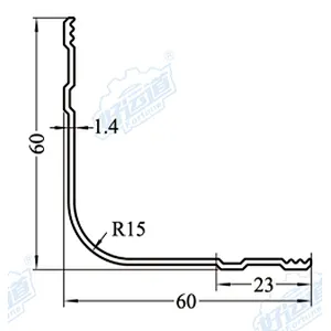 05122 Aluminum Section Corner Protectors / Protecting corner of truck parts / Aluminum profile for van truck body