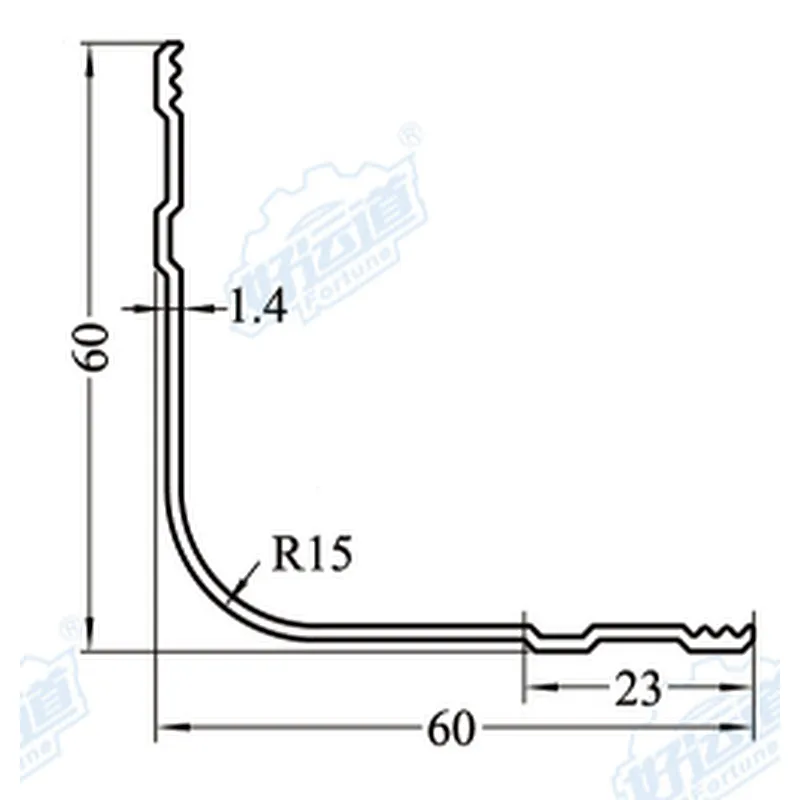 05122 Aluminum Section Corner Protectors / Protecting corner of truck parts / Aluminum profile for van truck body