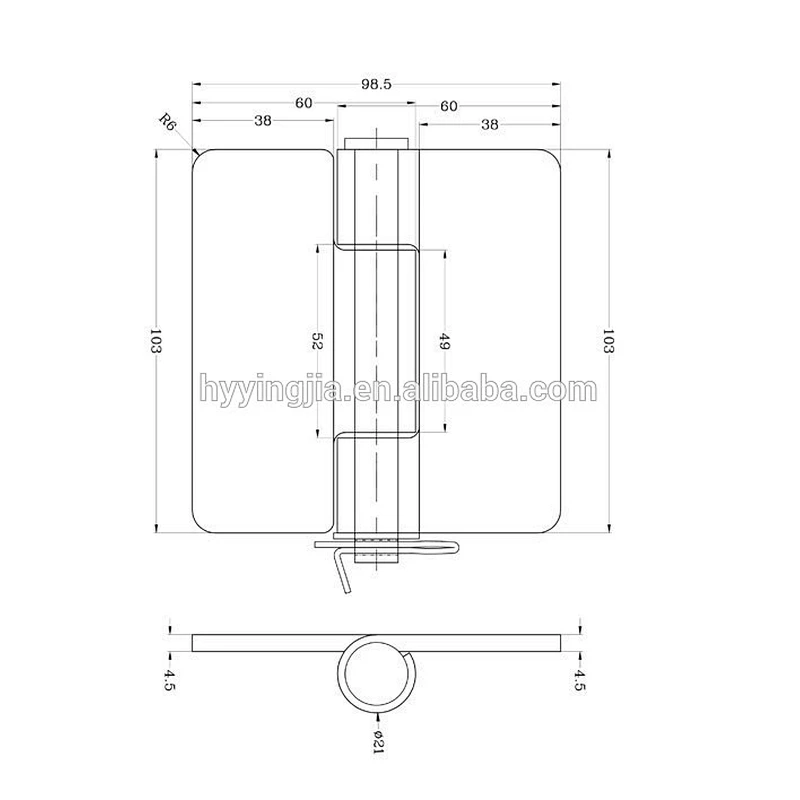 01509 trailer,truck,van hinges heavy duty hinges