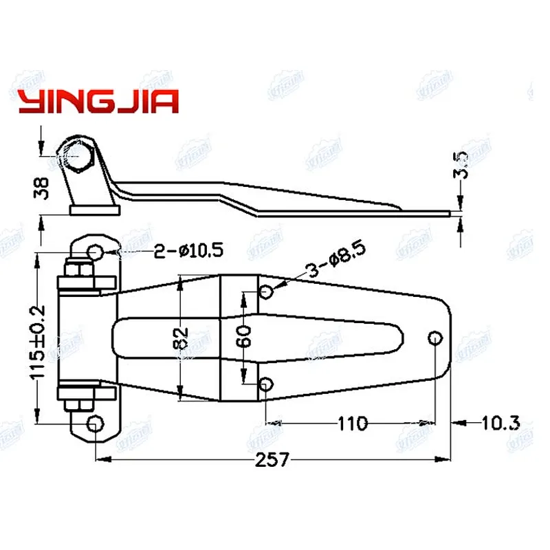 01137S Refrigerated Truck Semi Trailer Rear Door Hinge