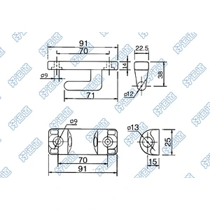 Truck trailer side mount hinge casting side board door hinge