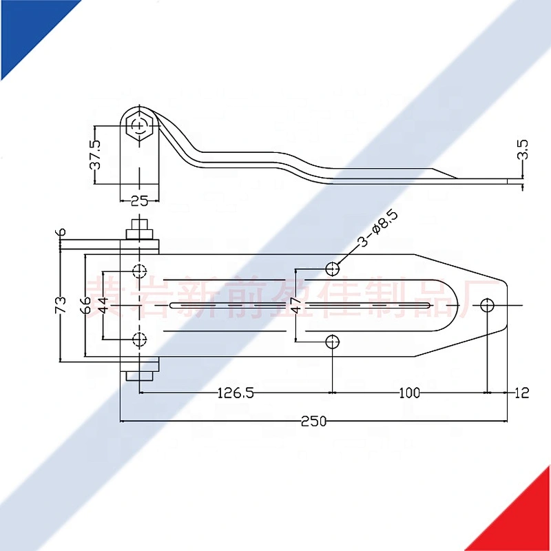 01122 Heavy duty rear door hinge, Refrigerated truck hinges