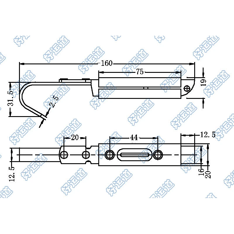 RV Compartment Door Slam Latch Sping Bolt Latch 03198