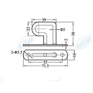 04354 Truck curtain side rope hooks crooked
