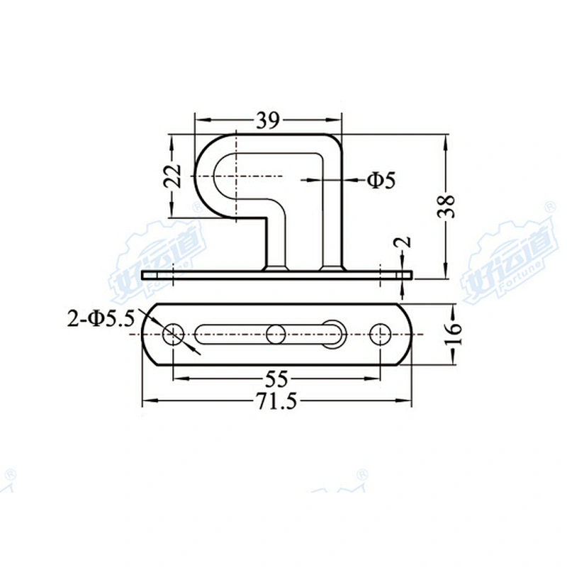 04354 Truck curtain side rope hooks crooked