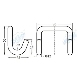 04311 Steel ratchet J hook tie down