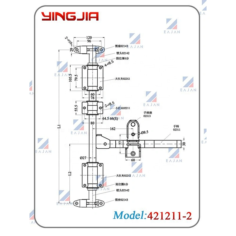 Steel Cam Door Lock For Small Enclosed Trailers America Market