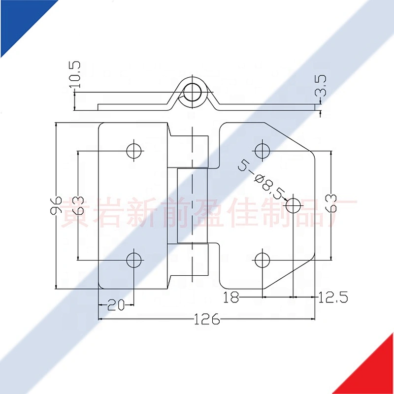 01320 Truck steel tool box hinges