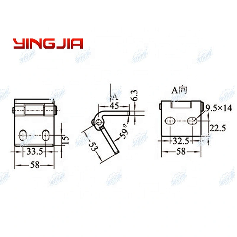 Utility truck door lock, Stainless steel outwards opening hinge