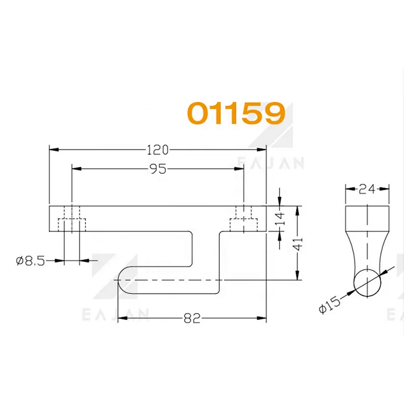 Van trailer parts side board forged pin hinge