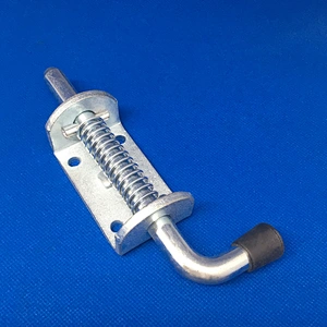 Trailer spring loaded bolt fastener