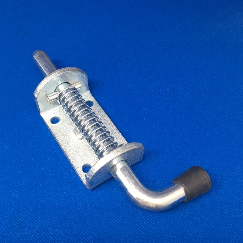 Trailer spring loaded bolt fastener