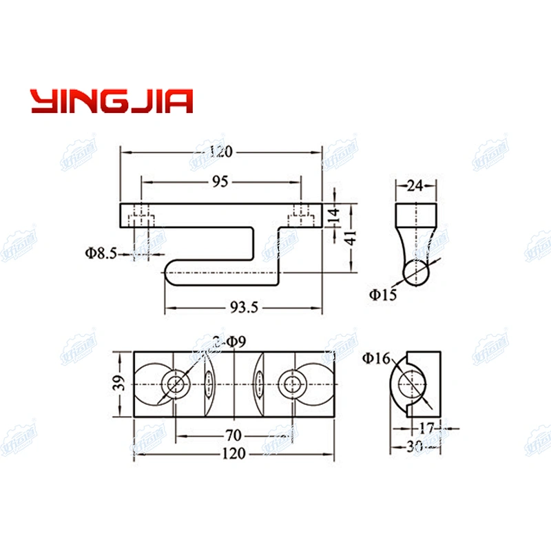 01161+01162 Side Board Hinges 120mm