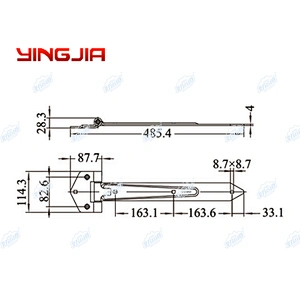Truck door hinge, American hinge, Truck side door hinge