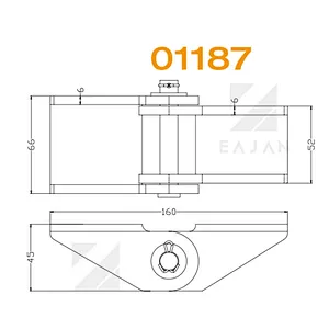 01187 Truck body door hardware door hinges