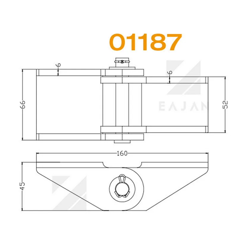 01187 Truck body door hardware door hinges