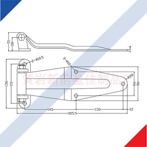 01135 truck body parts stainless steel door hinge