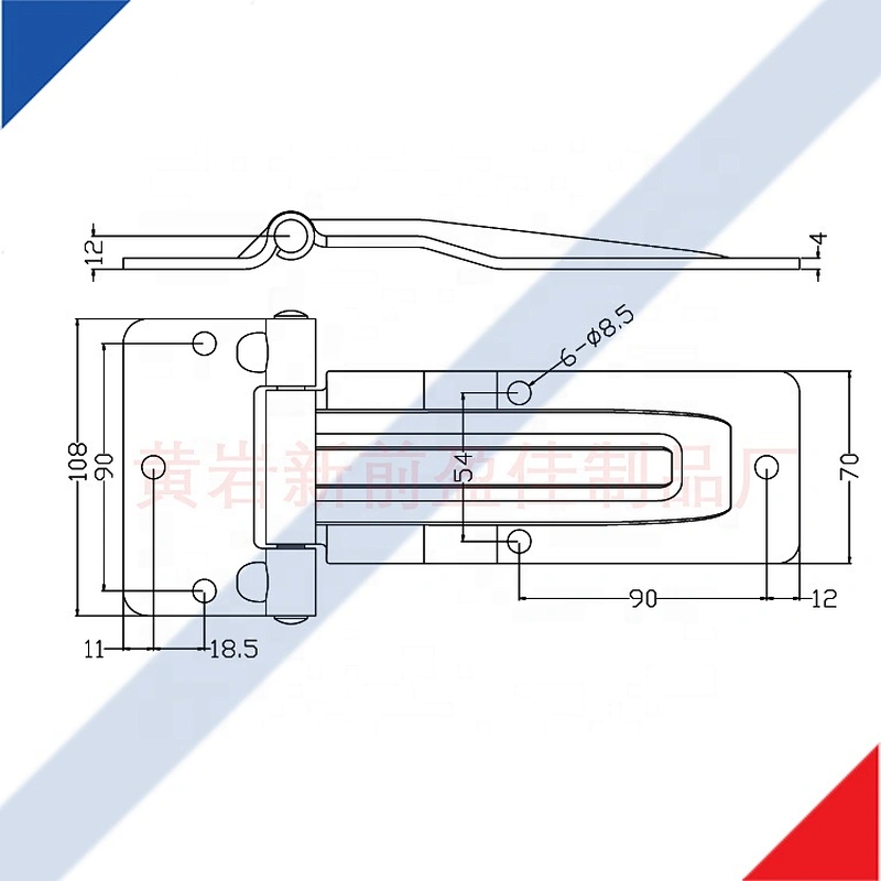 Locking hinge, container Truck side door hinge truck for hinge