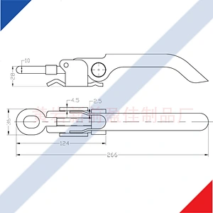 03210 Trailer body part steel zinc plated over centre fastener