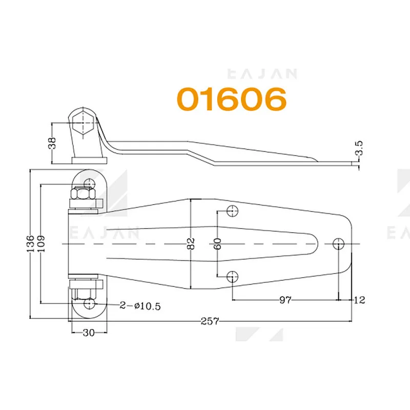 01606 Cargo truck door hinge trailer body parts trailer hinges