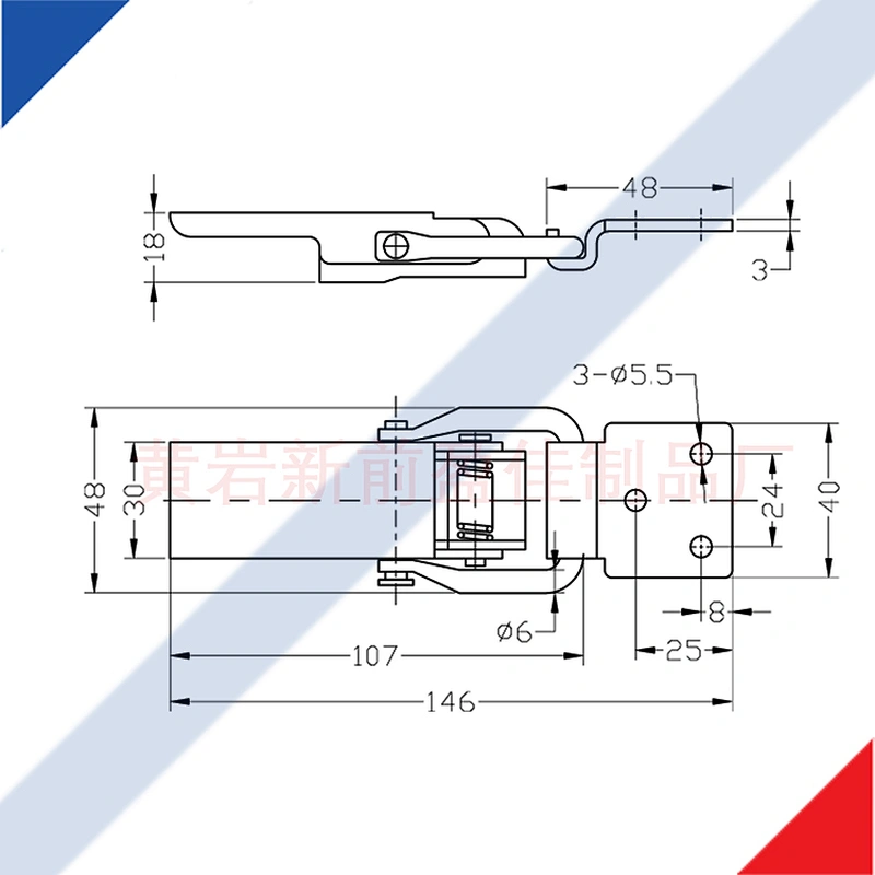 Trailer Dropside Handle Toggle Clamp Draw Latches