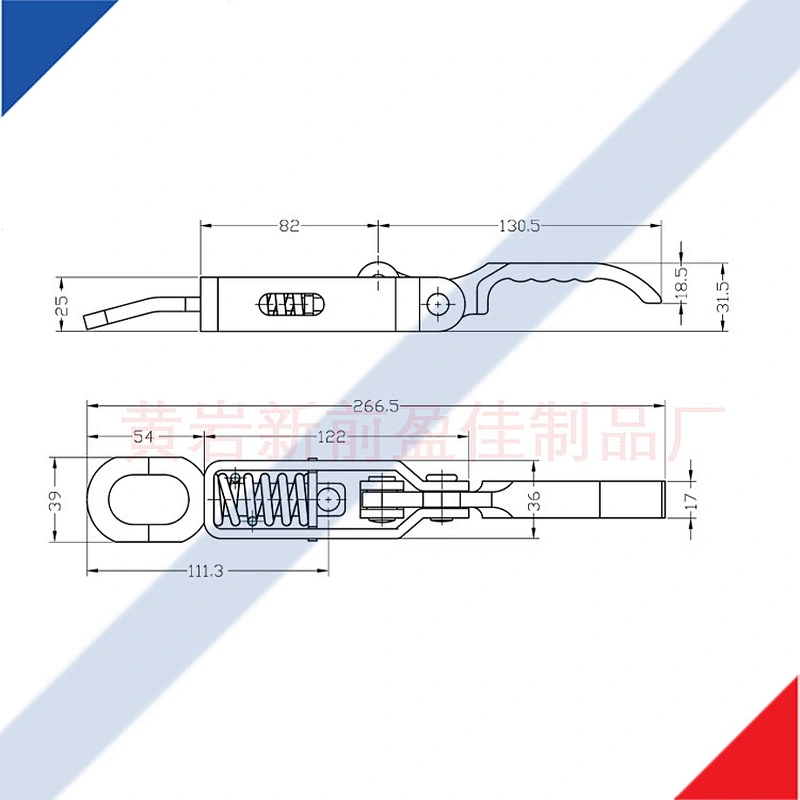 Truck loaded fastener wingspan latch lock 08103