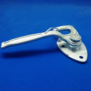 Spring loaded dropside latch for truck body parts