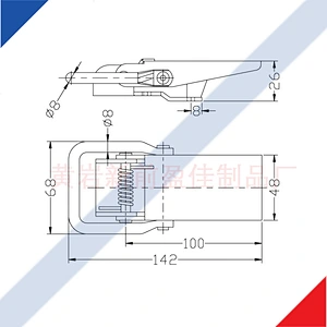 03200+03202 trailer side board overcentre buckle fastener overcentre latch