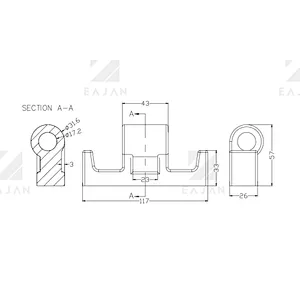 01610 Trailer camper door hinge