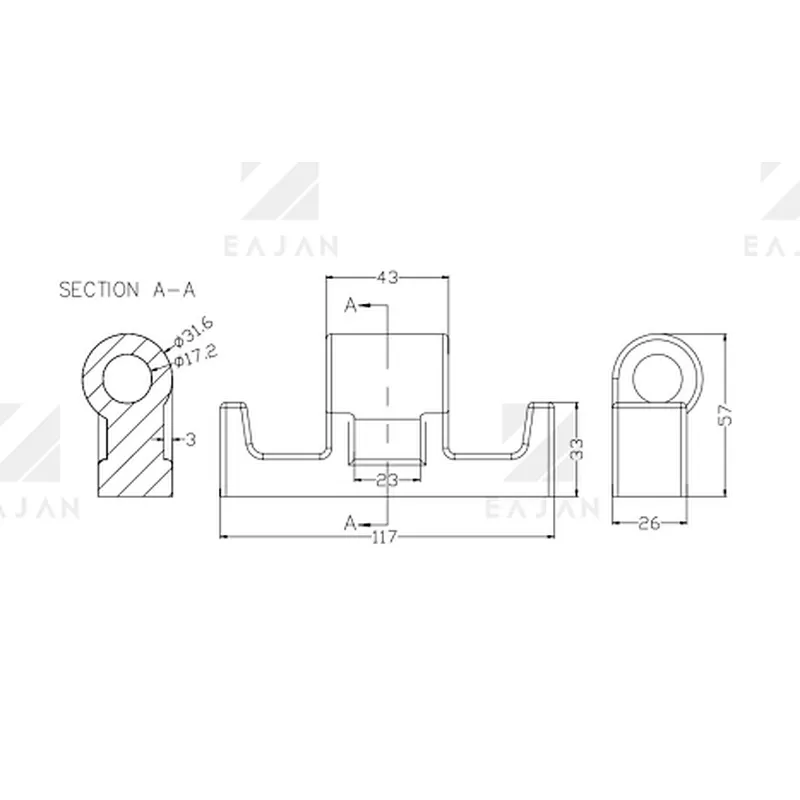 01610 Trailer camper door hinge