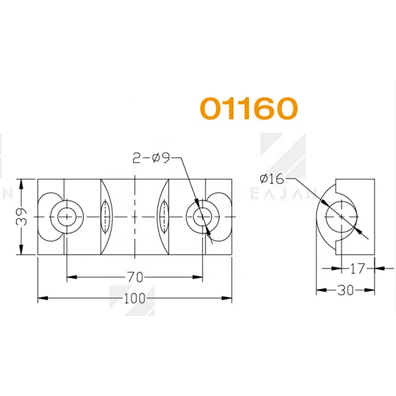 Van trailer parts side board forged pin hinge