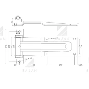 01621 Stainless steel round bolt truck container truck body rear door hinge