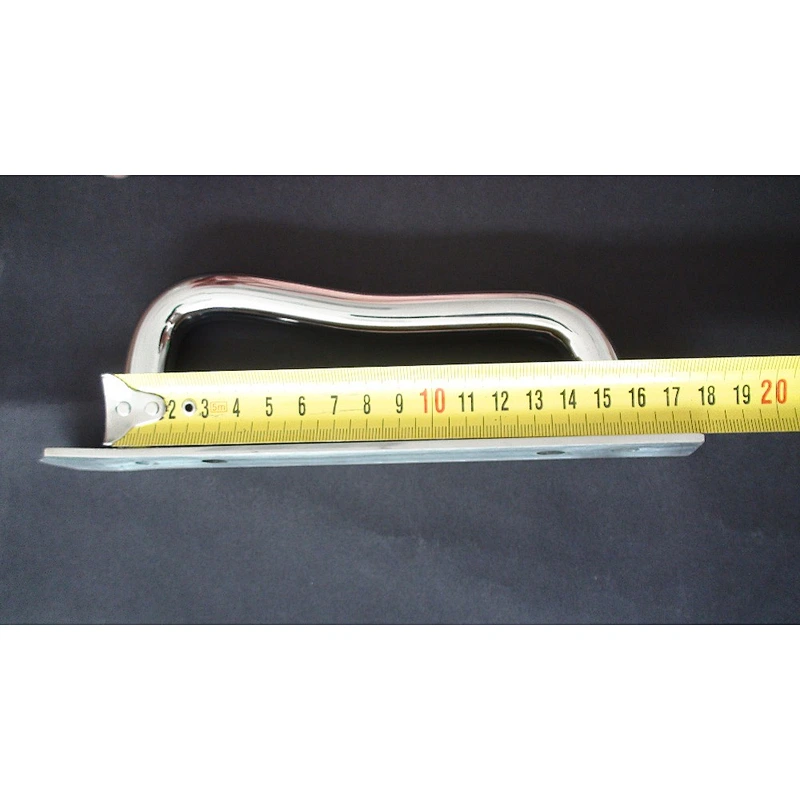 Round tubular stainless steel cargo trailer grab handle 02500