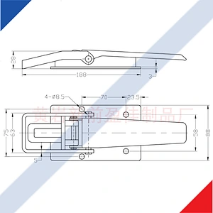 Truck Door Gear Flush Handles, Dropside Door Locks