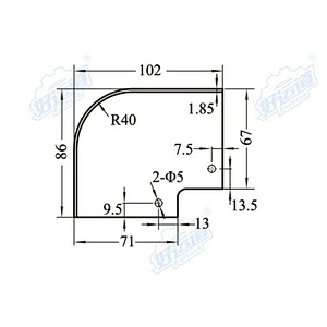 Container body parts aluminum corner ball corner cap 05119