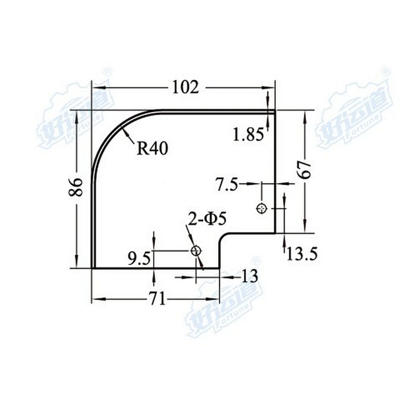 Container body parts aluminum corner ball corner cap 05119