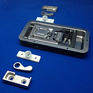 Truck cold room parts container recessed door lock