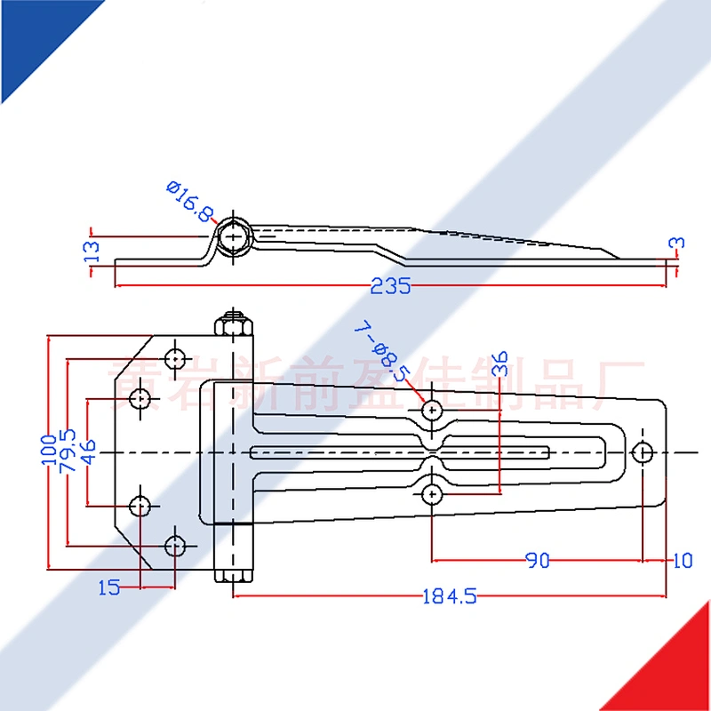 Cargo trailer side door hinges 01146