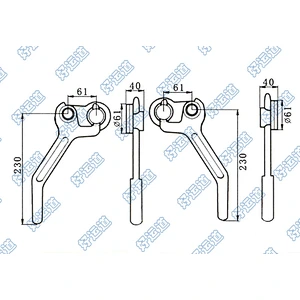03220+03221 Truck trailer dropside locking gear lock