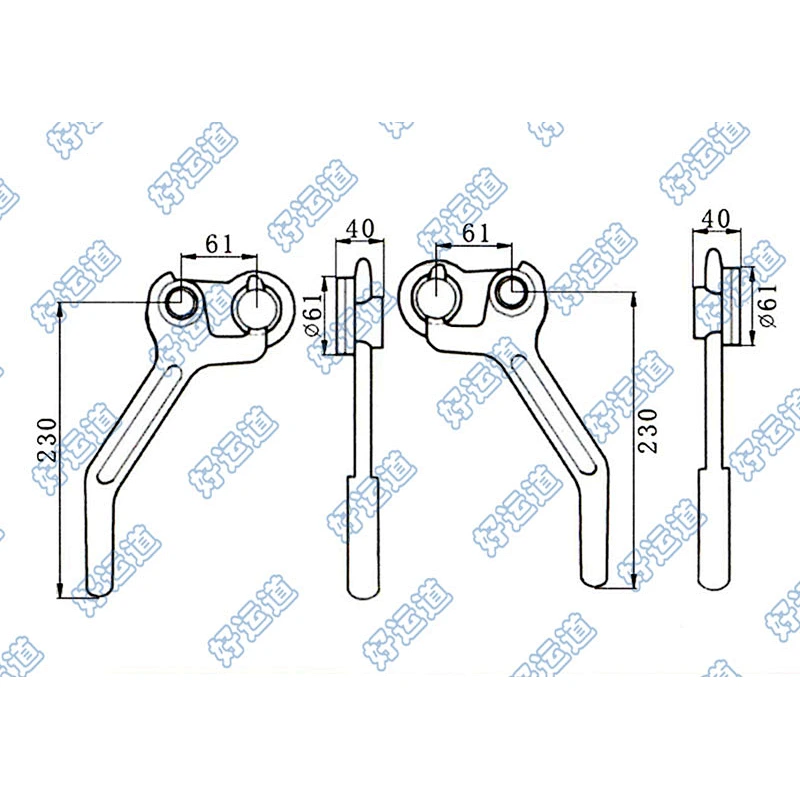 03220+03221 Truck trailer dropside locking gear lock