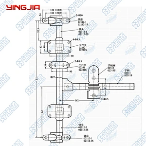 123211-2 Van trailer door lock truck stainless steel locking gear