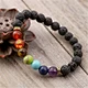 Lava Volcanic Stone Bead Bracelet