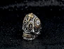  carving  stainless steel  skull ring men