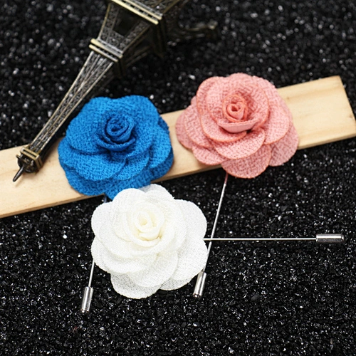 4MM Fashion Exquisite Boutonniere Small Rose Flower Accessories Camellia Brooch Men's Suit Brooch Lapel Pin