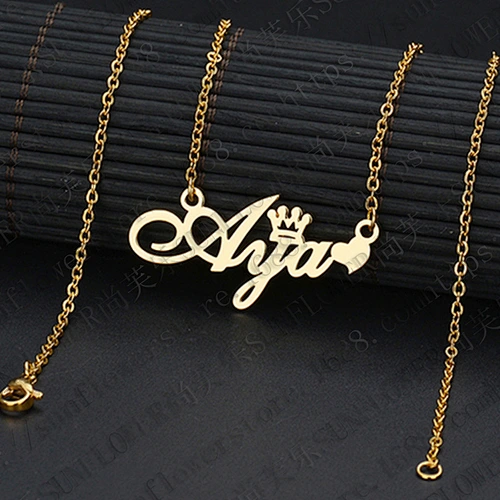 DIY Personality Stainless Steel English Letter Name Custom Necklace Clavicle Chain