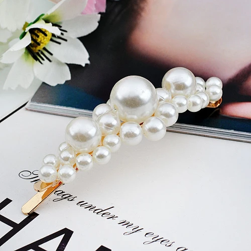 2019 new korean trend high quality clip hair pearl hairgrips