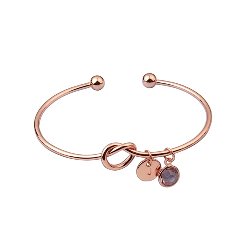 Personalized Custom Knotted Bracelet Creative Letter Bracelet Birthday Stone Bracelet